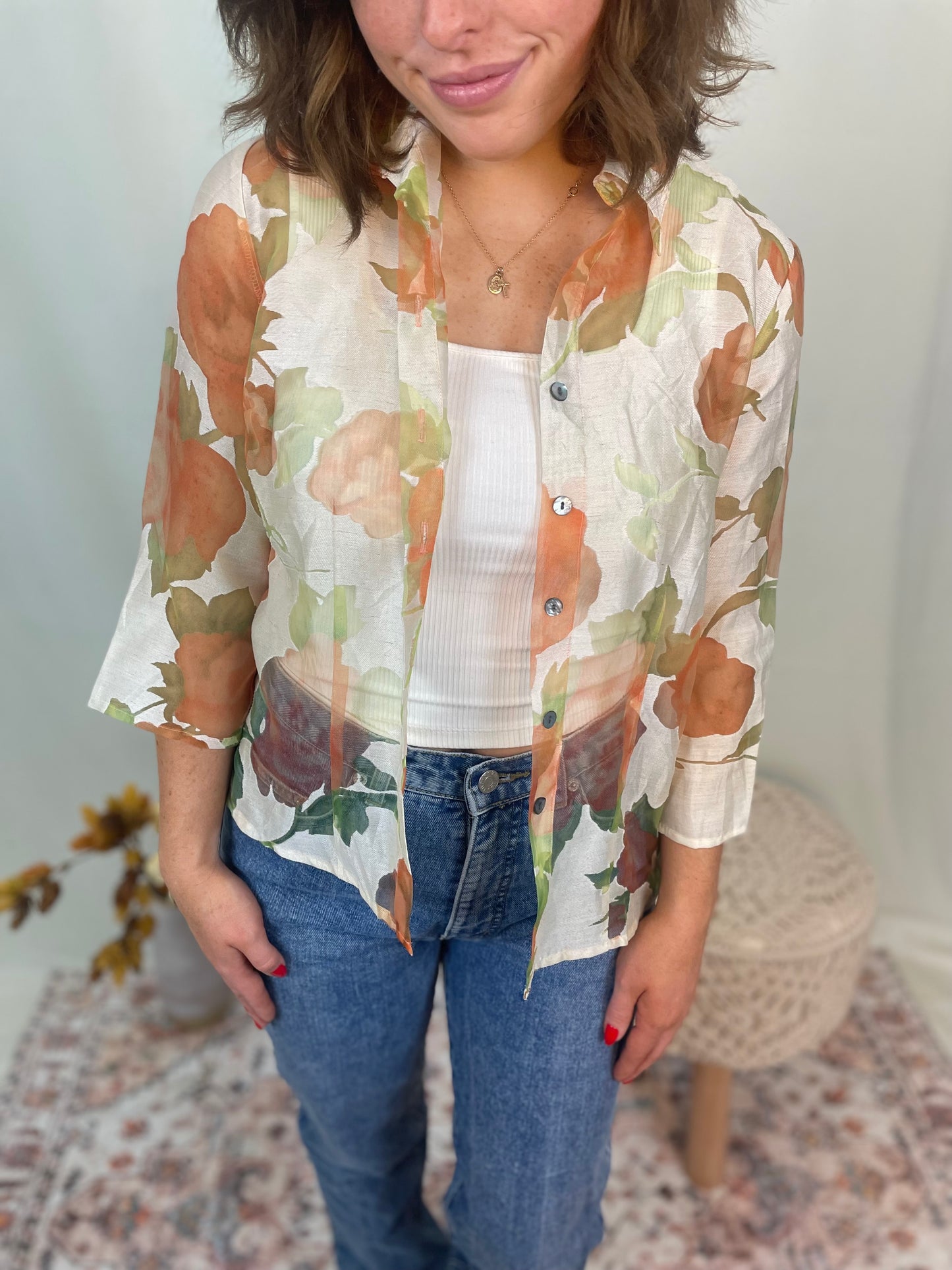 Notions sheer blouse