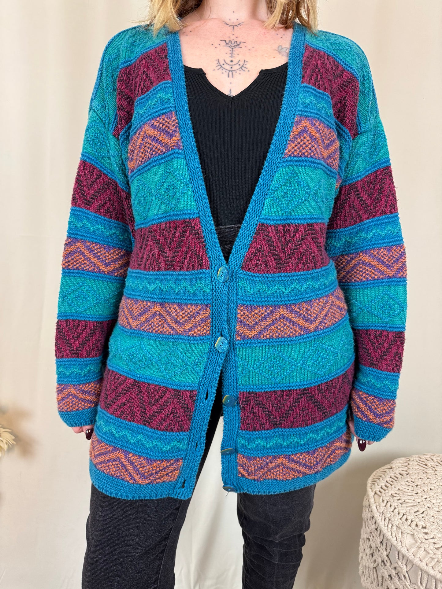 multi color cardigan