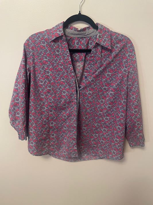 Cotton button flower button down